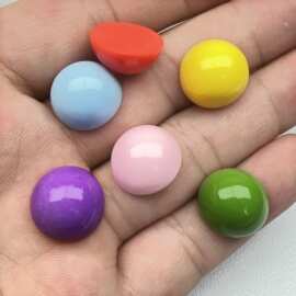 批发彩色珠子配饰 diy手工材料手机壳眼睛毛绒玩具发夹头饰小贴片