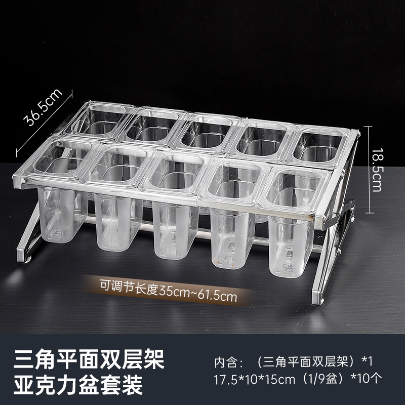 Caja de acrílico pequeña tienda de té de leche transparente engrosada caja cuadrada de perla de batata caja de almacenamiento de condimentos comerciales al por mayor