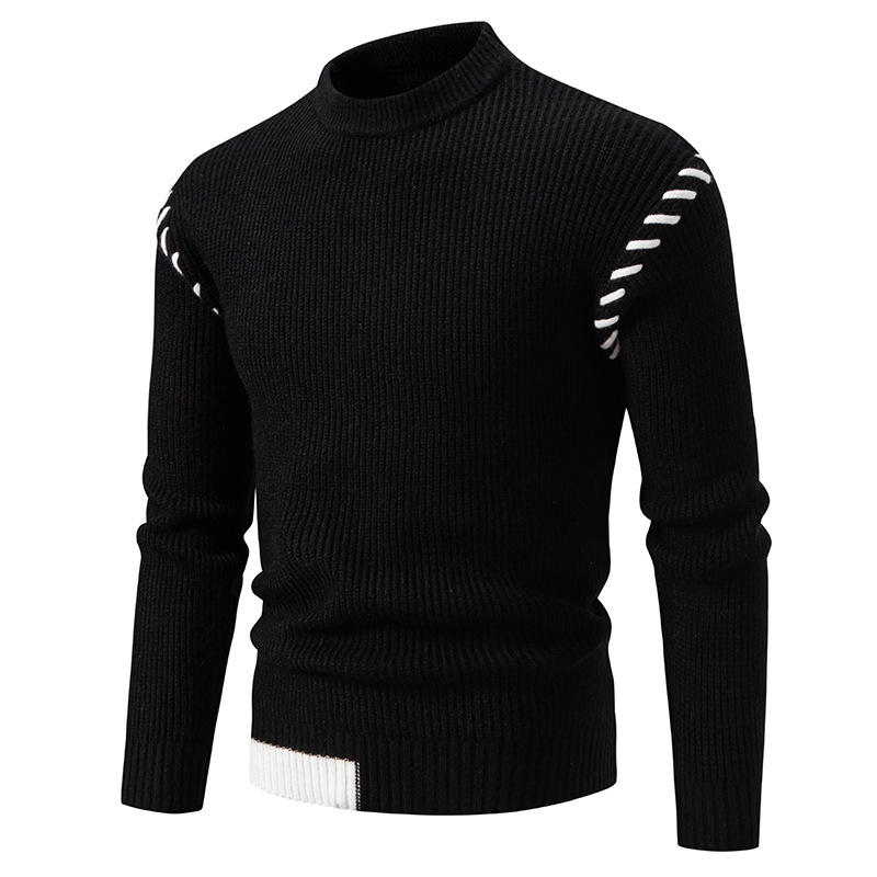 Pull homme Cleanfit à col rond, coupe ample et décontractée, idéal pour l'automne et l'hiver._voghion.com