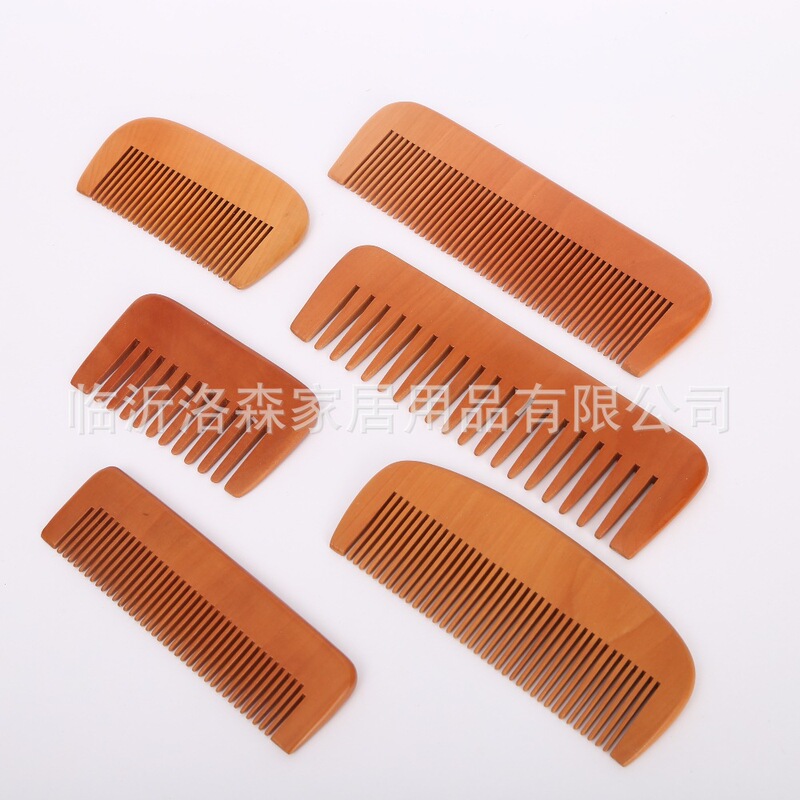 Peach Comb Pear Solid Wood Made of Meishun Hair Straight Strip Hotel Portable Anti-static Foreign Trade Portable Comb Carving Logo Peach Comb Pear Solid Wood Made of Meishun Hair Straight Strip Hotel Portable Anti-static Foreign Trade Portable Comb Carving Logo