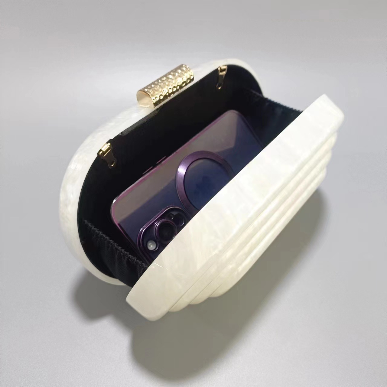 Borsa a tracolla leggera e lussuosa in acrilico da donna con tracolla a catena, pochette con stampa serpente retrò per feste serali, uso quotidiano, borsa a tracolla con catena in acrilico_voghion.com