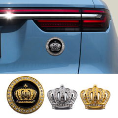 GARSON/DAD Crystal Emblem Badge, Crown Logo Decal, Front Car Decal, Personality Metal Inlaid Diamond Sticker