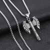 Double-sided necklace, fashionable pendant for beloved suitable for men and women, European style