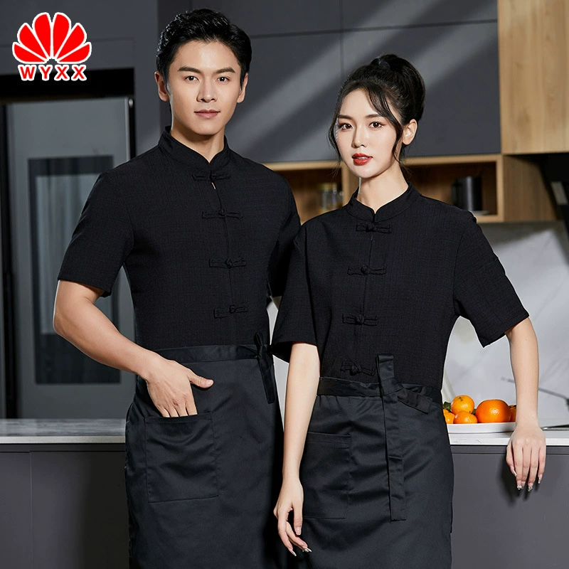 Рабочая одежда для шеф-повара отеля мужская летняя тонкая дышащая модная кухня ресторан специальная одежда для шеф-повара для женщин