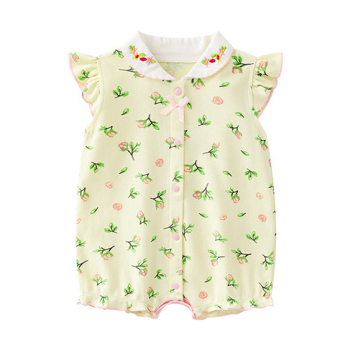 Baby Girl Summer Outfit Pack Nappies Dress Princess Summer Onesie 0 Months Short Sleeve Pajama Air Conditioning Suit