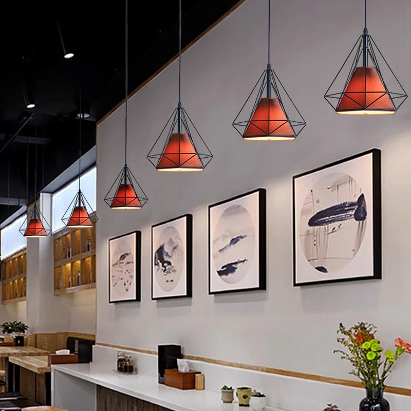 Araña de pasillo minimalista moderna, estilo industrial americano, olla caliente retro, tienda de ropa, pasillo, barra, luz de comedor