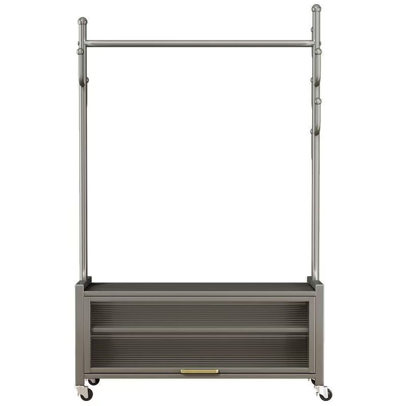 Percha de ropa de piso portable doméstica lujosa ligera móvil con armario de almacenamiento percha de ropa percha de sombrero