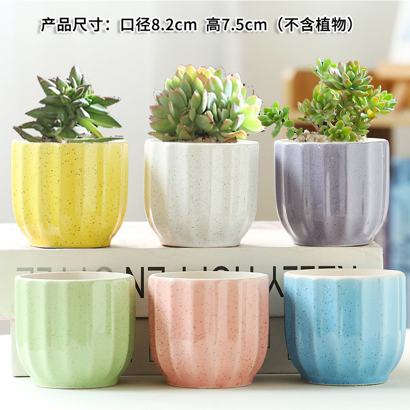 多肉植物の植木鉢卸売セラミック植物粗い陶器レトロ無地焼成紫砂クリエイティブ大小直径シンプルなクロスボーダー|undefined