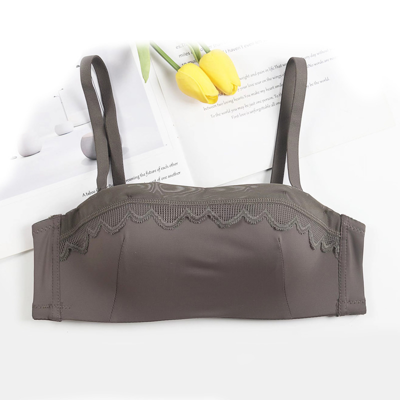 Fábrica de Shantou punto de encaje ajustable tipo de sostén de pecho de mujer ropa interior anti-caída sostén de damas
