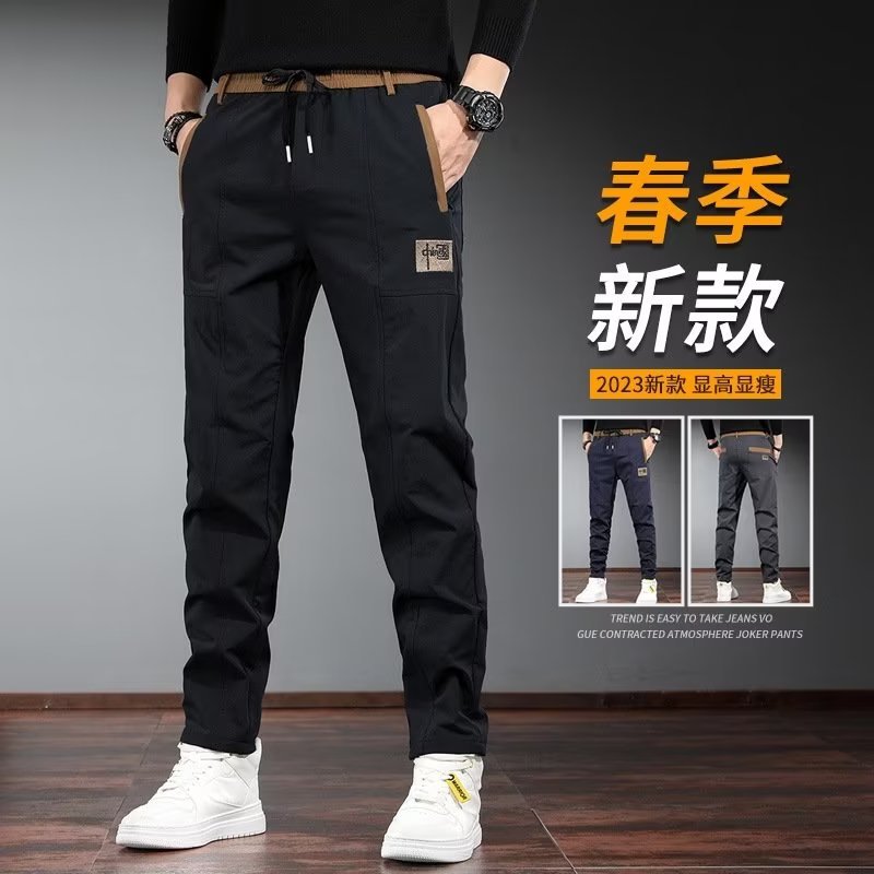 Primavera y otoño American Retro High Street Trend Marca Vaqueros de todo fósforo de moda lavados Vaqueros rectos delgados para hombres