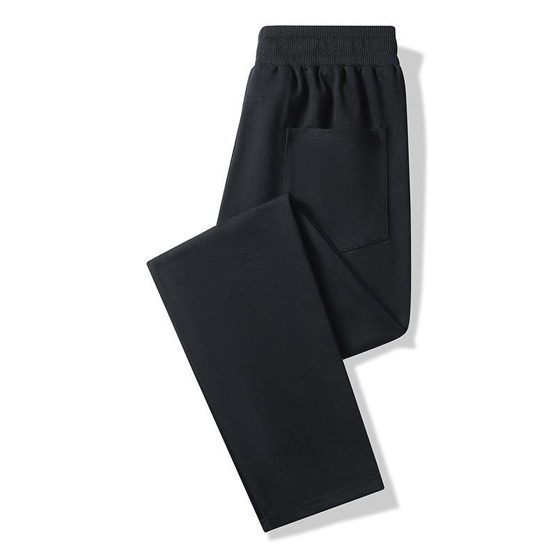 Plus-Size Pure Cotton Pants for Men, Spring and Autumn Jogger Sweatpants, Oversized Casual Pants, Men's Wide-Leg Loose Straight-Leg Sports Pants 4