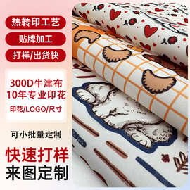 源头厂家服装面料印花牛津布帐篷箱包纺织布料布匹定制品热转移印