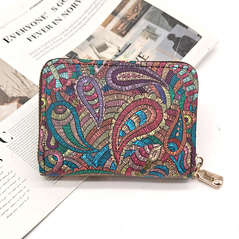Mandala Organ Card Holder, Exquisite and Compact Clutch Bag, Coin Purse, Women's Carry-On Large Capacity Multi-Card Slot Card Holder