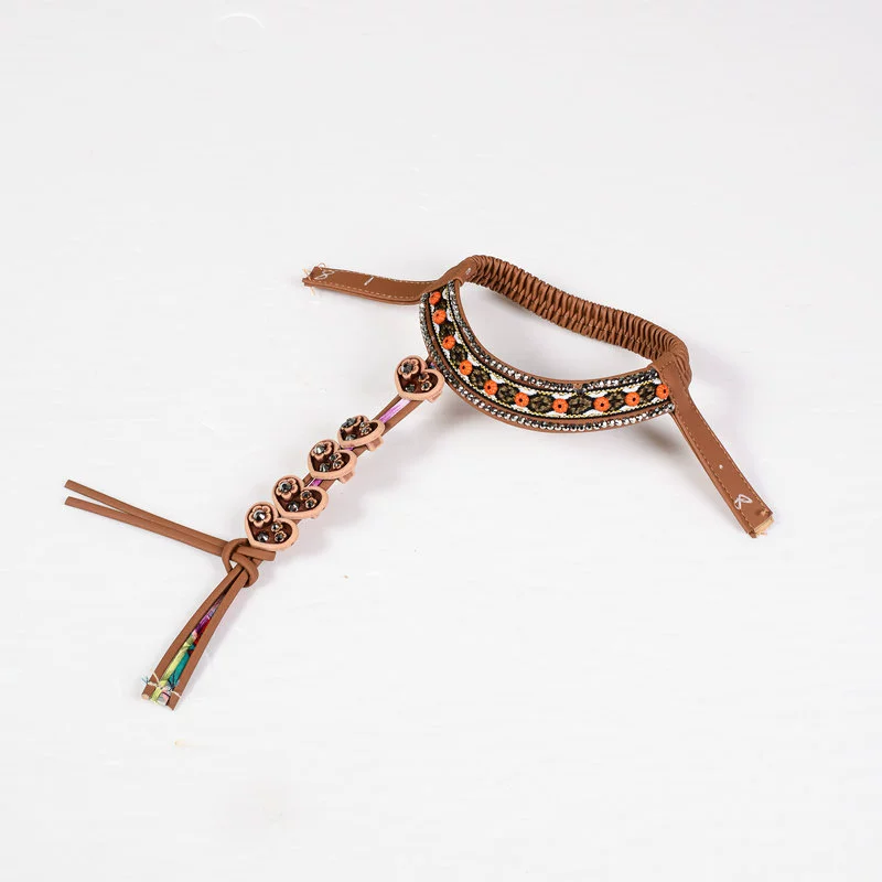 Богемская новая женская обувь верхняя полуфабрикаты модные стразы плоский склон с каблуком сандалии верхняя часть