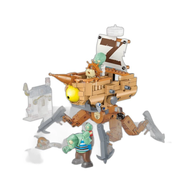 古迪 Plants vs. Zombies, minifigures, constructor, toy for boys, small particles