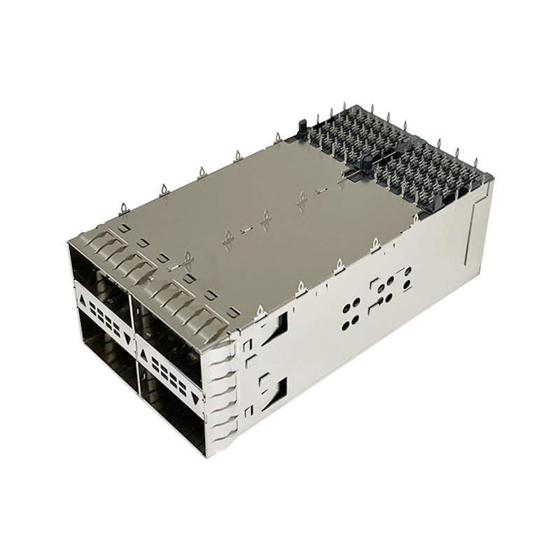 QSFP28 2x2 каркас с направляющей для света колонной, SFP-коннектор, волоконный модуль, SFP-корпус, CFP/XFP коннектор