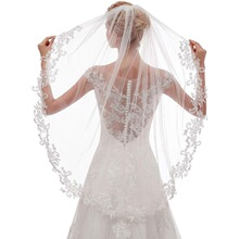X 91778 Bridal Veil with Embroidery �����^�� �羳����