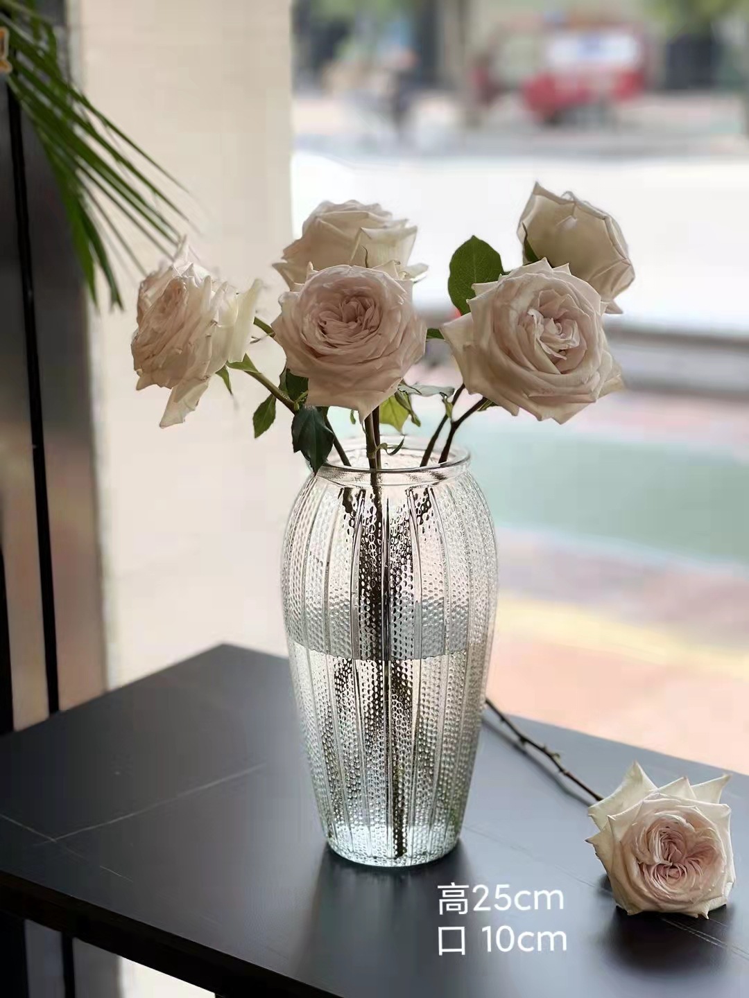 INS estilo florero de vidrio simple arreglo de flores transparente flor hidropónica planta verde florero sala de estar mesa de comedor Decoración