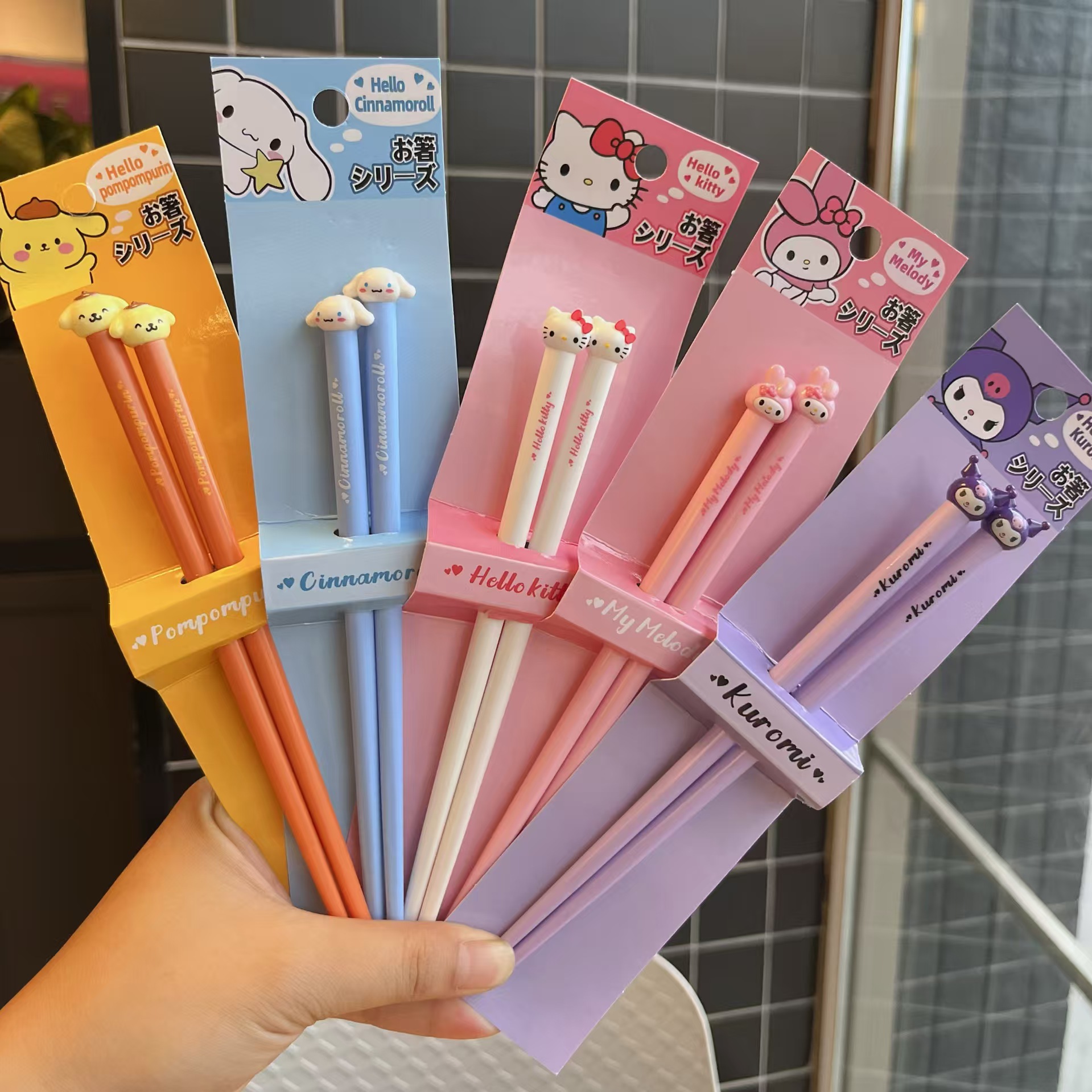 휴대용 캐릭터 어린이 젓가락 18.4cm 학생용 컬러 플라스틱 젓가락