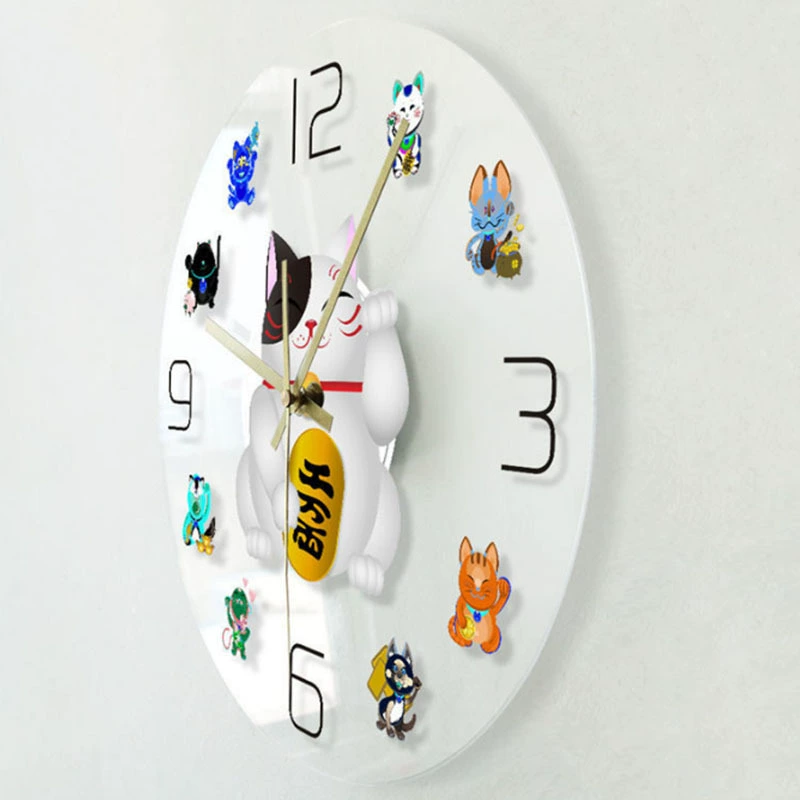 Night light, transparent acrylic watch, wall mount