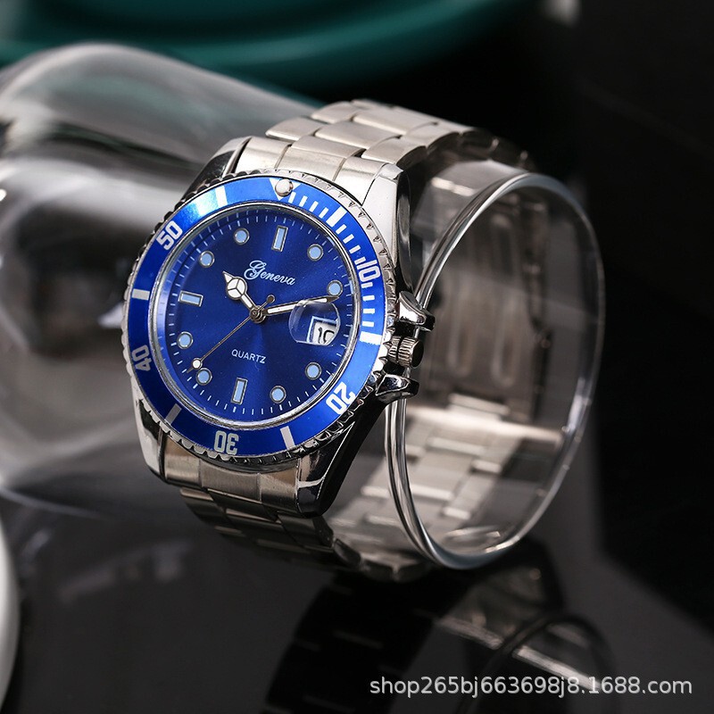 High Quality Fashion Stainless Steel with Calendar Men's Watch Non-Mechanical Black Water Ghost Watch Men's Luminous Quartz Watch High Quality Fashion Stainless Steel with Calendar Men's Watch Non-Mechanical Black Water Ghost Watch Men's Luminous Quartz Watch
