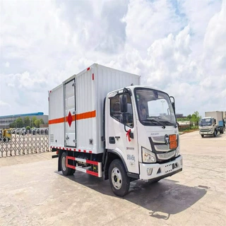 重汽豪沃潍柴140马力气体厢式车 蓝牌2类危化品配送运输车