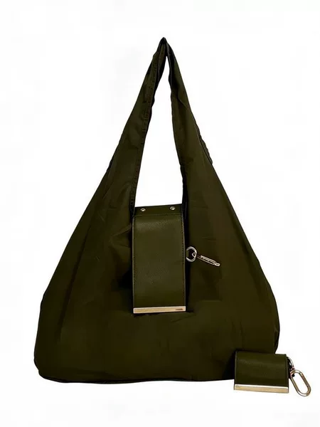 Cross-border factory wholesale key storage fabric bag, nylon shopping bag, large capacity, convenient, portable, single-shoulder, eco-friendly