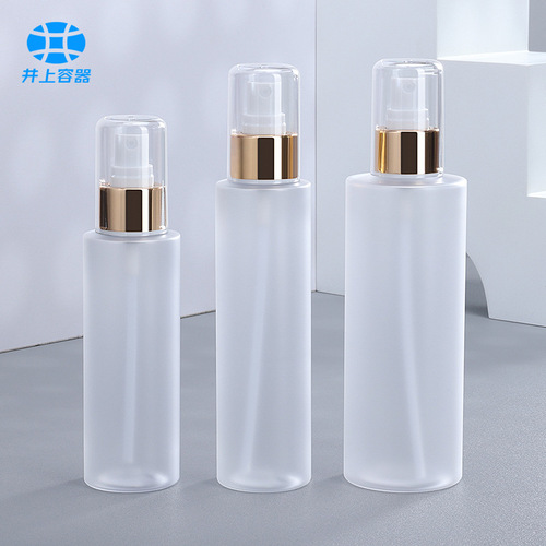 Frosted 150ml spray bottle gold-plated spray pet plastic bottle cosmetics lotion sub-bottling bottle manufacturer direct supply