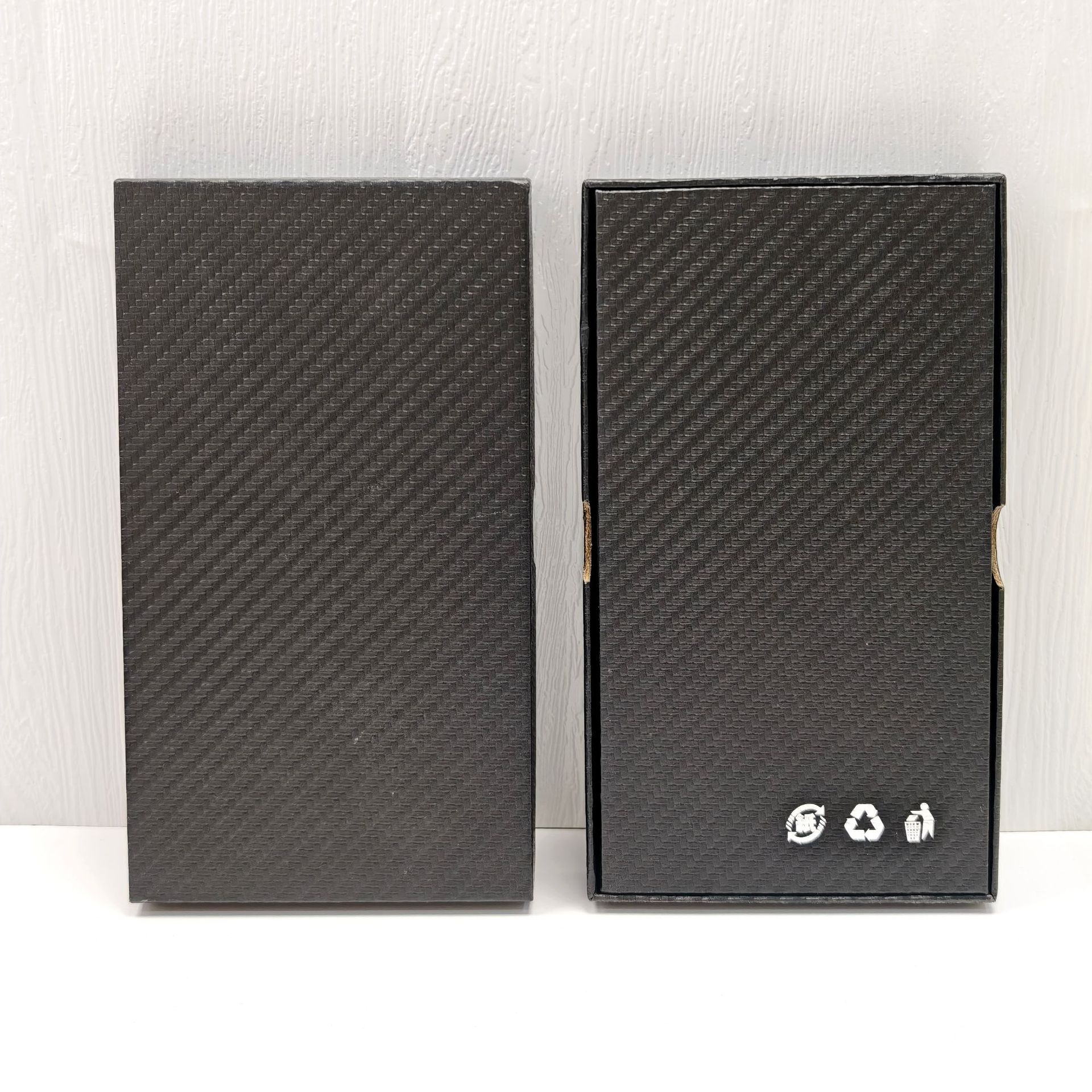 순수 스트라이프 무늬 두꺼운 판지, 은박 핫 스탬핑 공예 (183*105*23)mm + 이중 EVA 플록 면