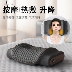 批发新调节护睡觉劲椎助睡眠气囊颈椎按摩枕头脖子加热疏通跨境记