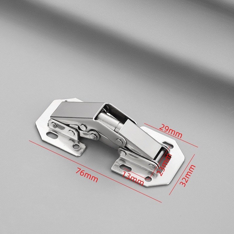 ステンレス製厚型ブリッジ式緩衝ヒンジ、穴あけ不要、油圧式ダンパー付き、ワードローブ/キャビネット用折りたたみ修理ツール|undefined