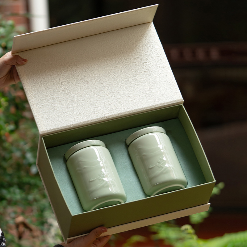 陶瓷罐茶叶包装盒空礼盒永川秀芽舒城兰花竹叶青绿茶礼盒装空盒子