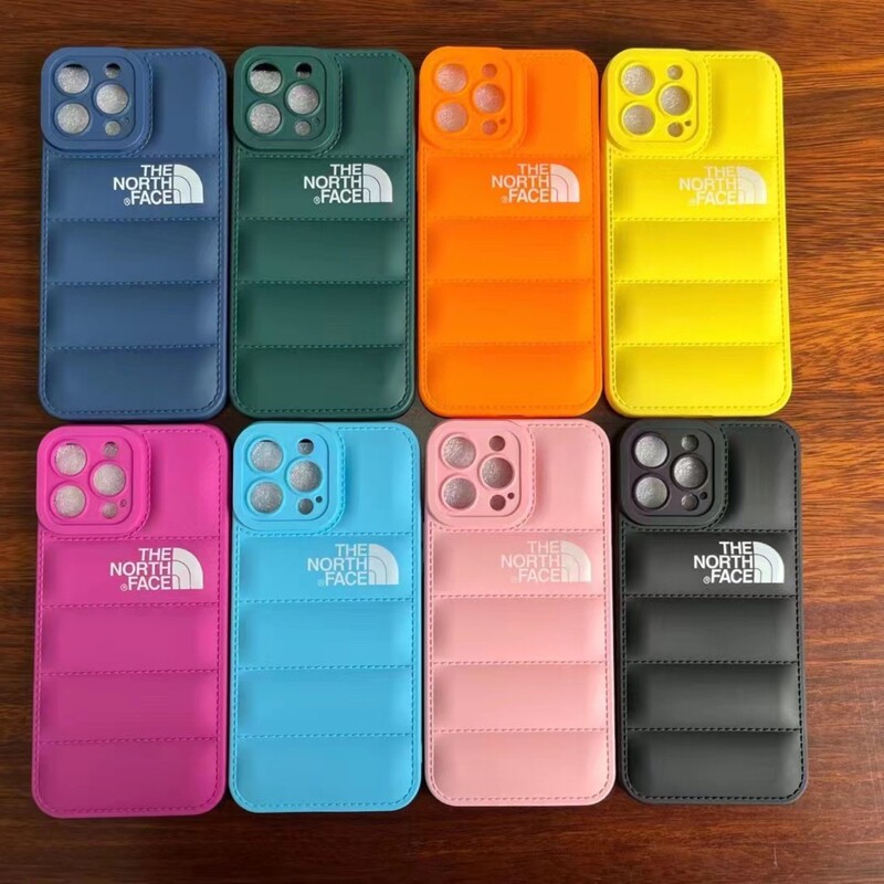 Applicable to Apple model IP14 fine hole liquid skin feeling fashion brand north down jacket pupil TPU Nordic phone case Applicable to Apple model IP14 fine hole liquid skin feeling fashion brand north down jacket pupil TPU Nordic phone case