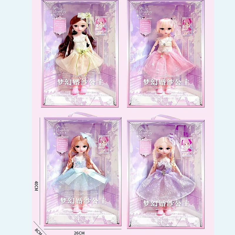 Пятно Barboli Fantasy Свадебное платье принцесса набор большой куклы подарочная коробка для девочек игрушка подарок на день рождения оптом