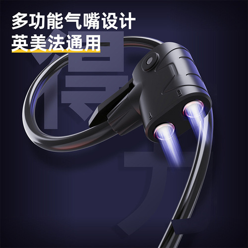 Deli bicycle high-pressure inflator battery car home foot inflatable pump basketball inflatable bucket with air pressure gauge