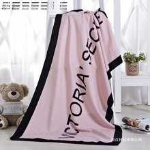新款沙滩巾欧美风情维密款*大浴巾割绒活性印花沙滩巾