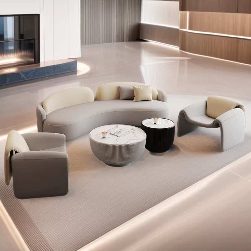 sofá de aire crema sala de estar tipo pequeño hogar salón de belleza de alojamiento residencial tienda de ropa sala de estar recepción oficina mesa de té combinación