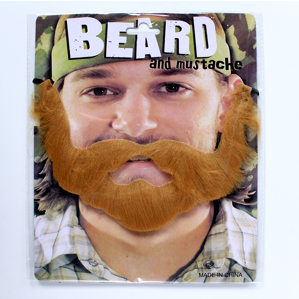 Accesorios de barba falsa de Halloween, suministros para fiestas, disfraces, simulación, barba falsa negra, barba de ocho caracteres