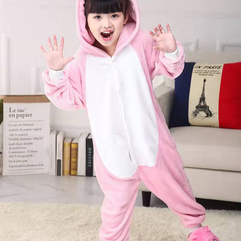 Franela transfronteriza de dibujos animados animal pijamas de una pieza niños dinosaurio Totoro adultos pijamas de una pieza ropa de rendimiento en casa