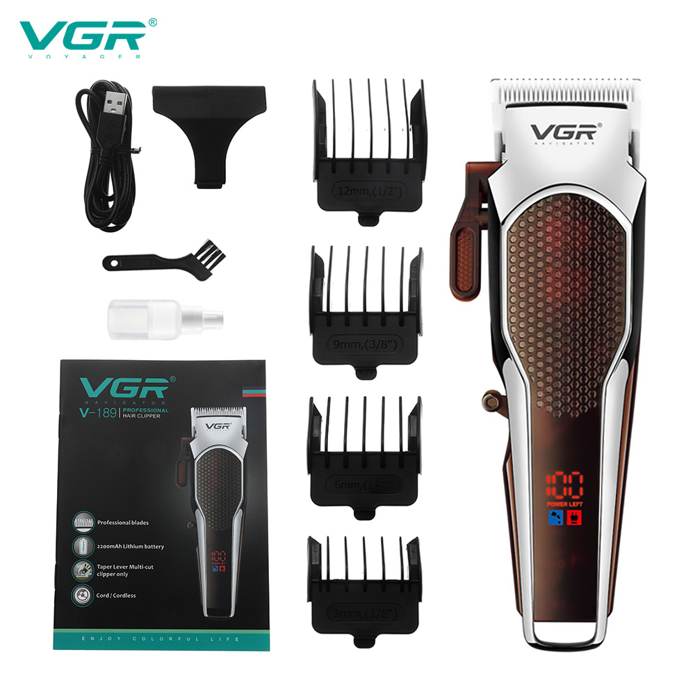 High Power LCD Hair Clipper Rechargeable USB Micro Adjustable Electric Clipper for Personal Care Home Appliances_voghion.com