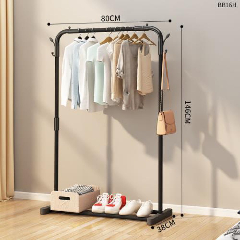 Percha de gorras percha de ropa interior del dormitorio percha de ropa de doble varilla percha de secado percha de ropa de piso percha de almacenamiento de ropa móvil conveniente