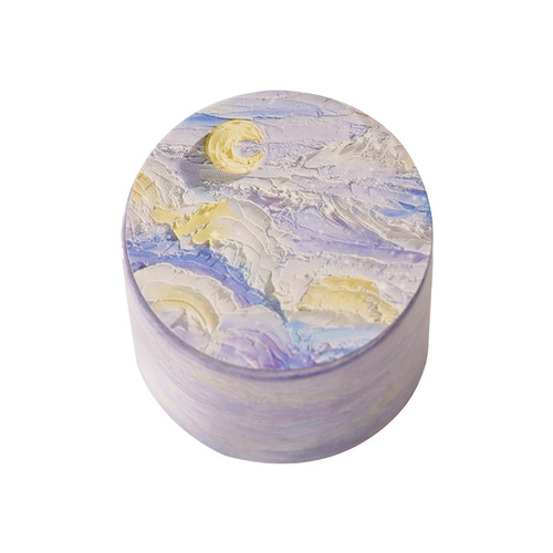 Early Foam and Paper Tape Dreamy Fairyland Series Instagram Style Oil Painting Scenery DIY Decorative Sticker 12 Styles