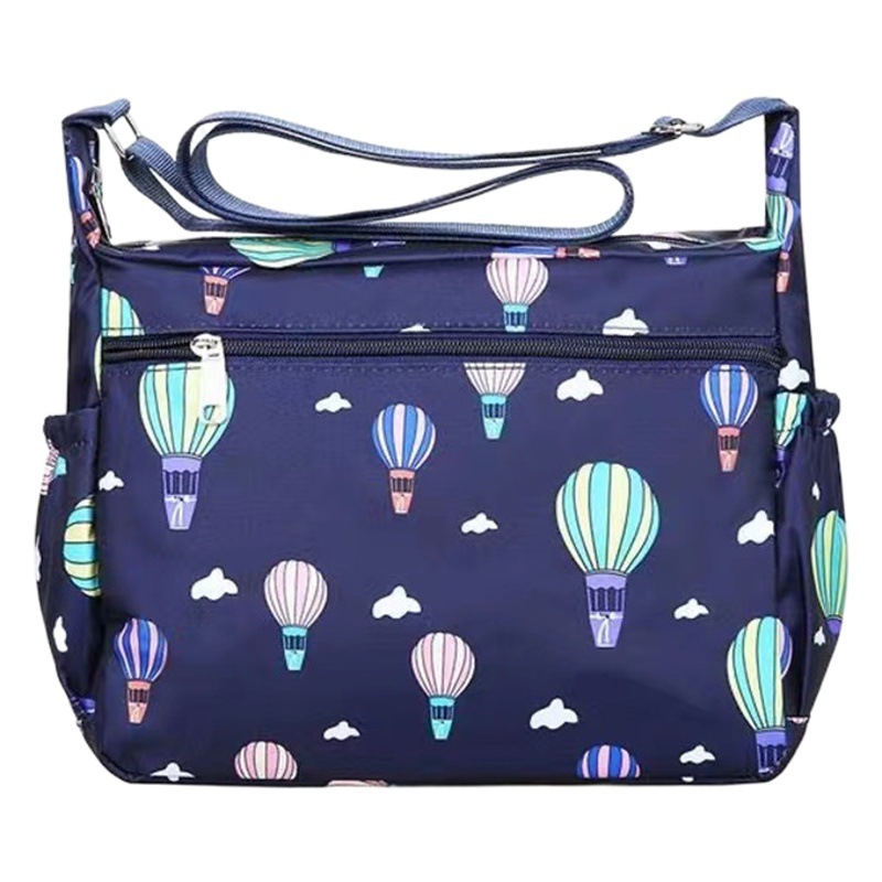 New large-capacity messenger bag stall bag manufacturers wholesale middle-aged and elderly mother bag shoulder bag Oxford flower cloth bag