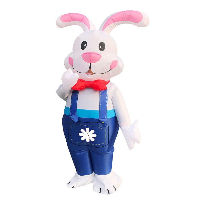 Conejo de Pascua transfronterizo disfraz inflable de cosplay evento de fiesta disfraz de espectáculo de huevo