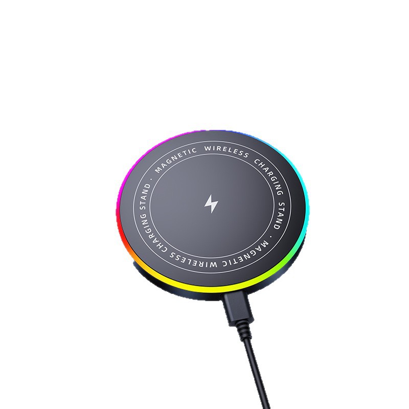 Teléfono móvil inalámbrico cargador de soporte 15W vacío magnético montado en el automóvil magsafe marco de soporte colorido inalámbrico cargador de soporte image 5