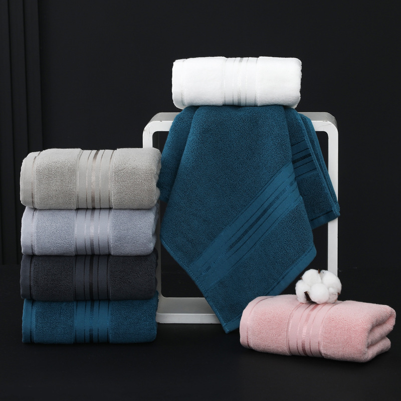 100% Pure Cotton Towel, Plain Color, Household Face Towel, Supermarket Gift, Souvenir, Company Welfare Towel, Can Be Embroidered with Logo