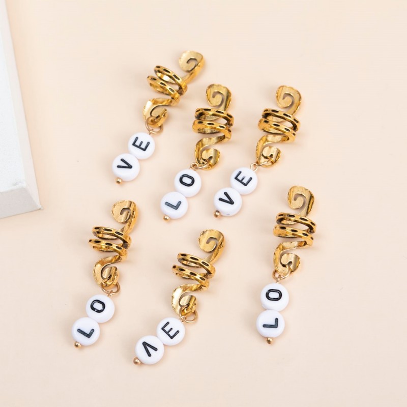 Reggae sucio trenza peluca vintage aleación pelo banda pelo anillo trenza tocado accesorios para el cabello DIY con cuentas hombres y mujeres tejido 20