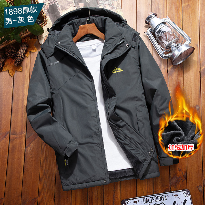 Ropa de asalto para hombres en invierno más vello al aire libre ropa de algodón caliente impermeable a prueba de frío ropa de trabajo de montaña abrigo mujer