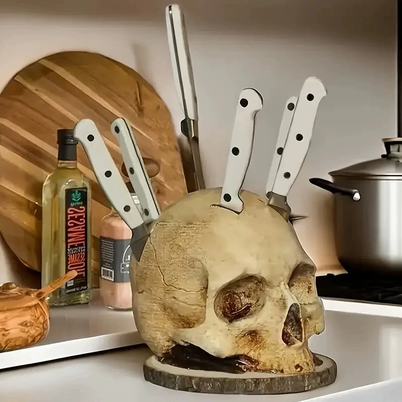 Трансграничные Хэллоуин украшения ножи и вилки домашние кухонные полки черепа ужас атмосфера инсталляция принадлежности для вечеринок