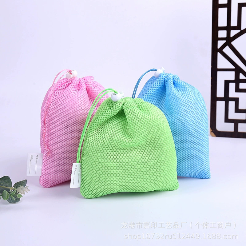 现货三明治抽绳束口袋网袋跳绳收纳袋沙式跳绳袋数码电子收纳袋